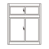 Aluminum Window 2-push top-open