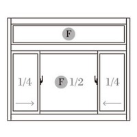 Aluminum Window 3-push mid-fix