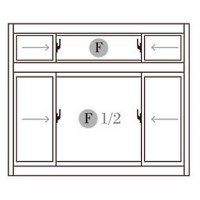 Aluminum Window 4-slide mid-fix