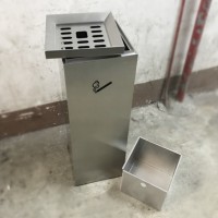 Stainless Steel Cigarette Rubbish Box L250 x W250 x H740(mm) SRB1001