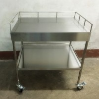 Stainless Steel Medical Trolley L800 x 420 x W580 x H905mm wheel height excluded SST1001 a