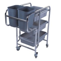 Stainless Steel Plates Collection Trolley  L78 x W44 x H89cm SST1801